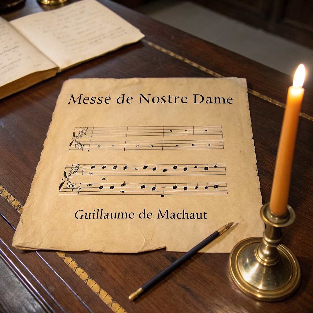 Musical score documentation for Guillaume de Machaut