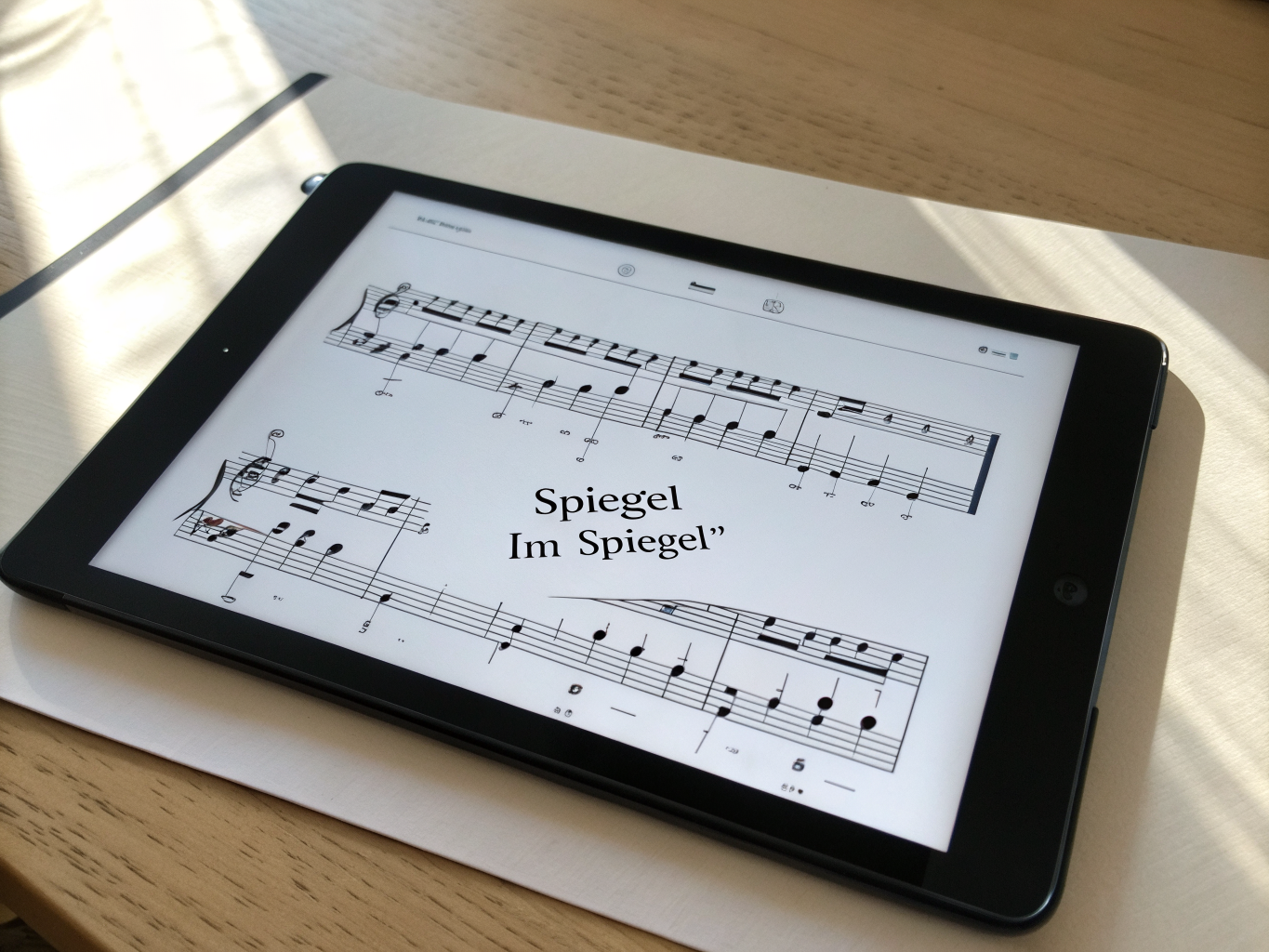 Musical score documentation for Arvo Pärt